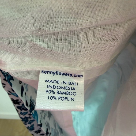 Kenny Flowers Sonoma Blue and White Floral Off-Shoulder Mini Dress - Picture 8 of 9